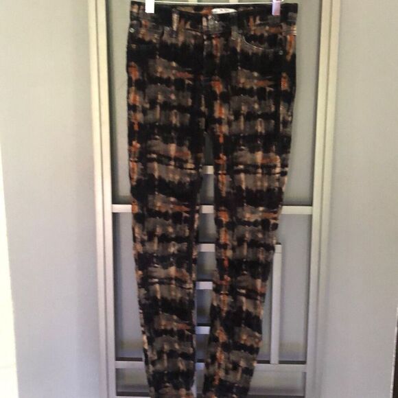 Free People Tie dye stretch velvet skinny pants, jeans, size 26 - Picture 1 of 4